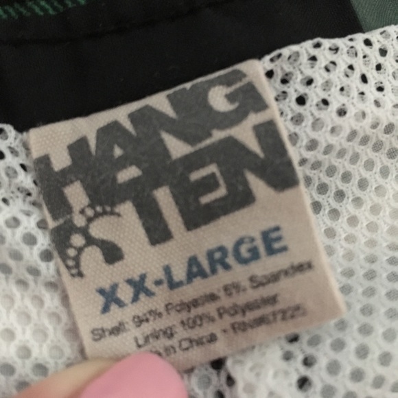 Hang Ten board shorts plaid colorful red green - Picture 2 of 3